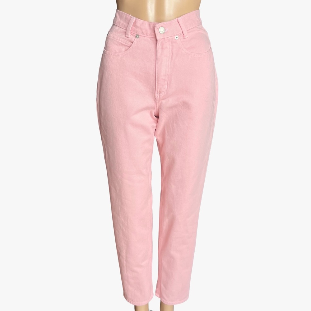 Vintage Y2K Pink High-Rise Mom Jeans | 100% Cotton | Size 3 (25” Waist)